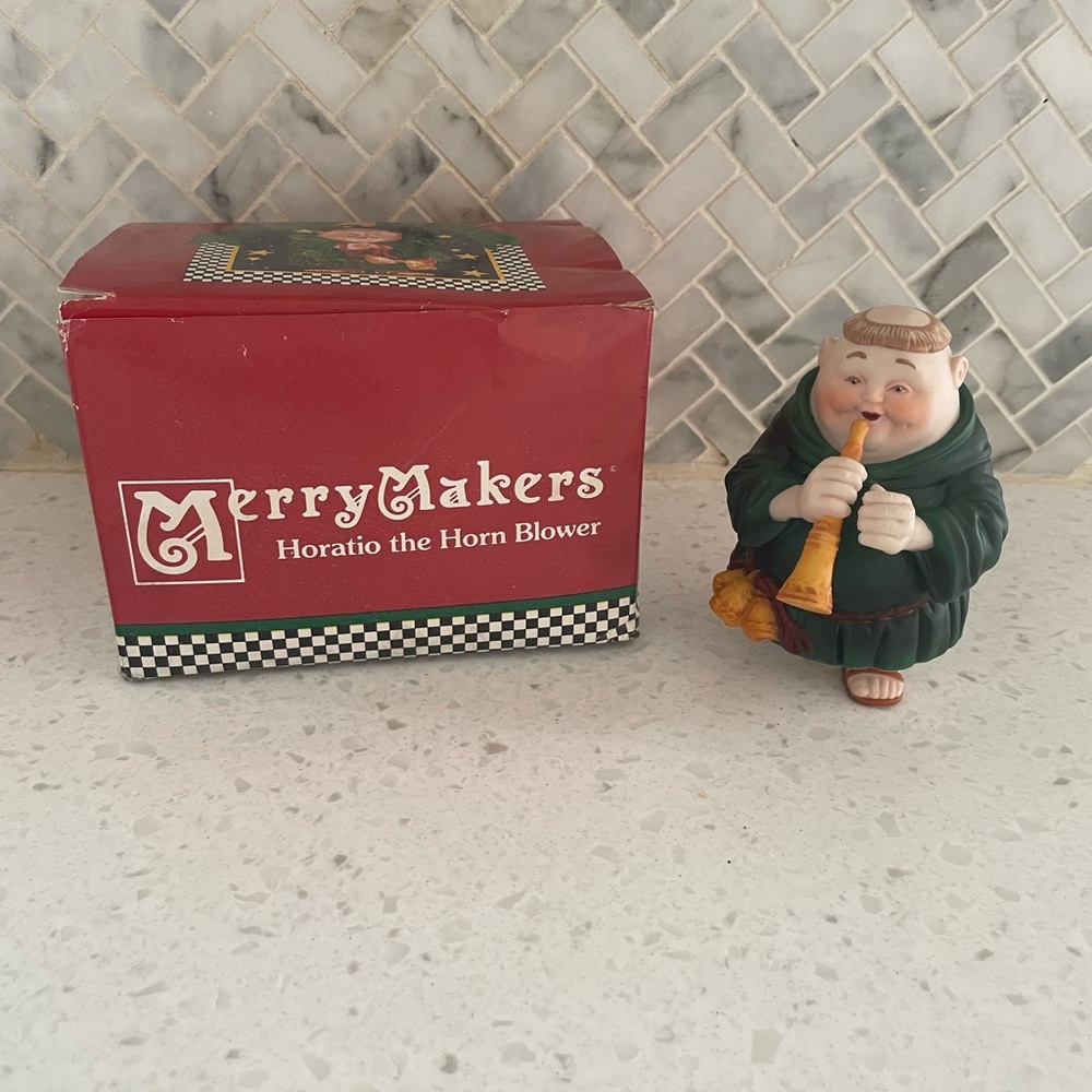 Merry Makers Dept 56 Horatia the Horn Blower with Box